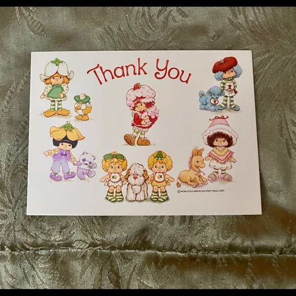 American Greetings Other - ❤️25pk Vintage Strawberry Shortcake “Thank You” Postcard🍓🍰NEVER USED🎀